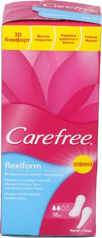 Прокладки щоден. Carefree 18 шт. Flexi Form Fresh