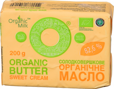Масло Organic Milk органіч. 82,6 200 г Селянське
