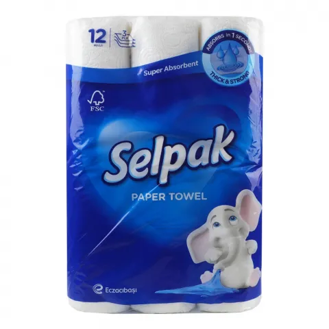 Рушник папер. Selpak 12 шт. кухонний