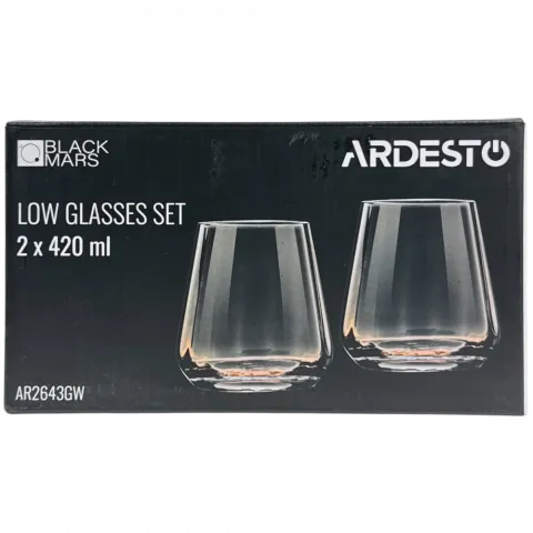 Набір склянок низьких Ardesto 420мл 2шт. золот. AR2643GW