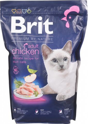 Корм д/котів Brit Premium by Nature 1,5 кг з куркою