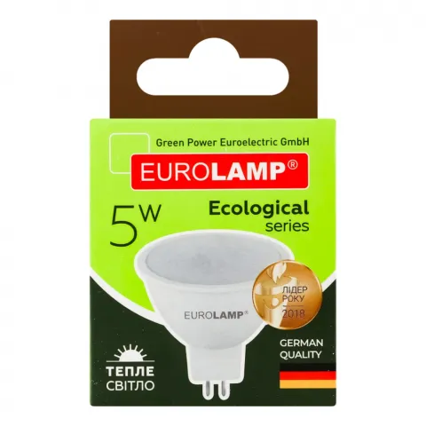 Лампа LED EuroLamp MR16 жовта 5 Вт GU5.3