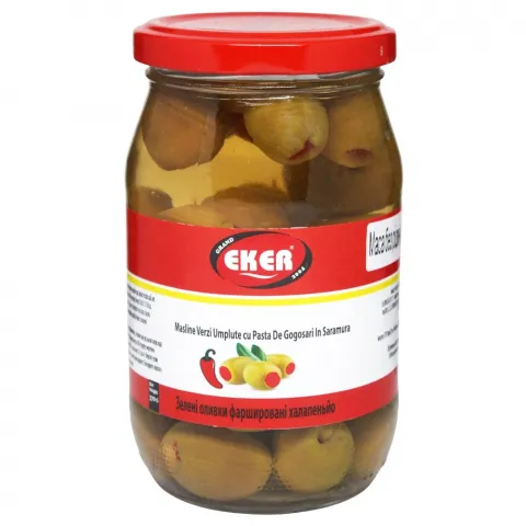 Оливки Eker 360мл зел. фарш. перцем скл И438 (Туреччина)