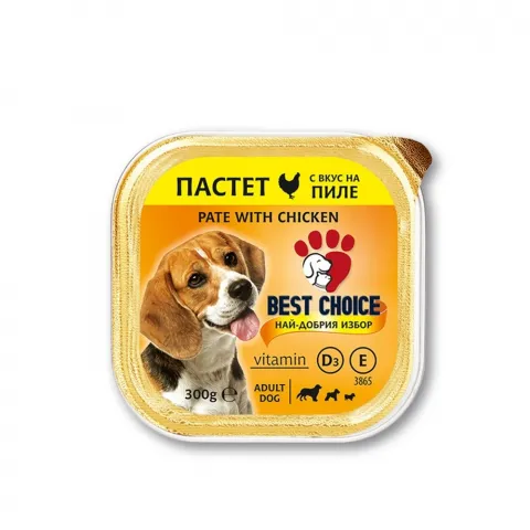Паштет д/собак Best Choice з куркою 300г 205