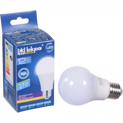 Лампа LED Іскра звичайна біла 12 Вт E27