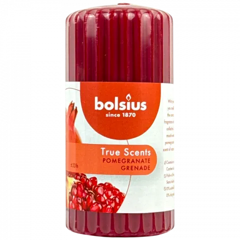 Свіча Bolsius ребр 120/58 Гранат 33 год. арт. 101925260115