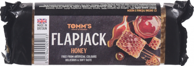 Батончик TOMMY`S 100 г FLAPJACK Вівсяний б/глютену з медом (Великобританія)И183