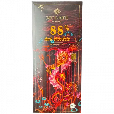Шоколад Mulate 80 г темний 88 органічний И216 (Литва)