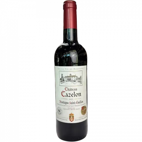Вино CHATEAU CAZELON 0,75л черв.сухе14 Мерло Франція