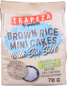 Міні-галети Трапеза 70 г рисові з морською сіллю