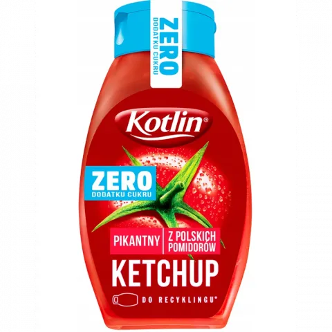 Кетчуп Kotlin 420 г Пікантний без цукру И446 (Польща)