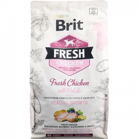 Корм д/цуценят Brit Fresh 2,5 кг з куркою та картоплею