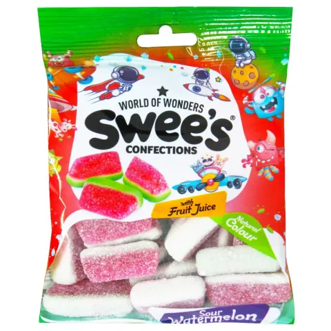 Цукерки желейні кислі Swees 80г Кавун И074 (Туреччина)