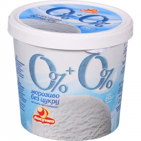 Морозиво Ласунка 250 г відро 0+0 б/цукру