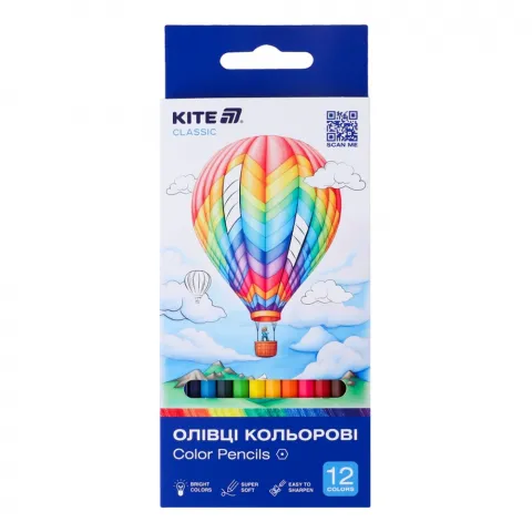 Набір Олівці Kite кольорові 12 шт. Classic K-051