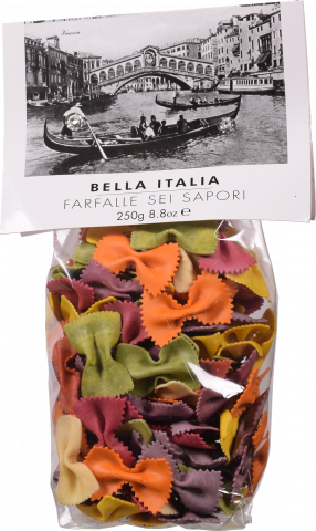 Макарони Bella Italia 250 г Бантики 6-кольорові (Італія)