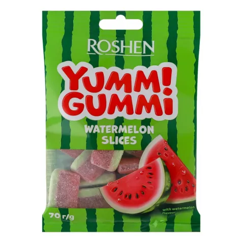 Жувальні Цукерки Рошен 70 г Yummi Gummi Watermelon Slices