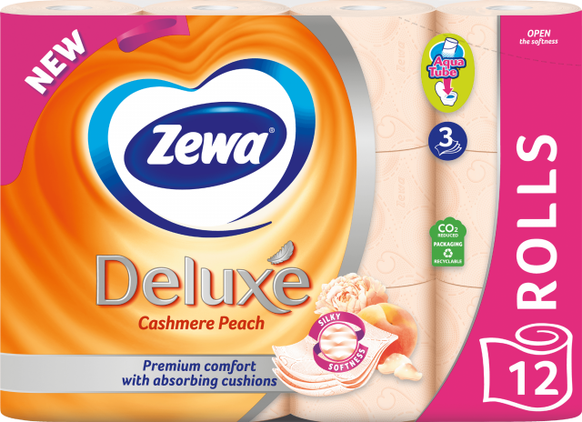 Туалетний папір Zewa Deluxe 12 шт. Персик