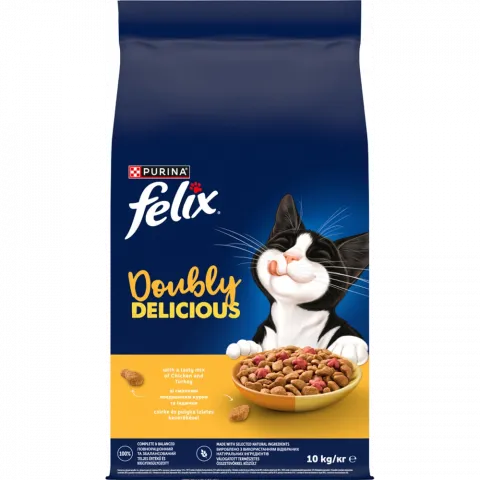 Корм д/котів Фелікс 10 кг Doubly Delicious Курка індичка