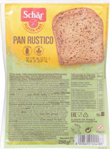 Хліб Dr. Schaer Pan Rustico 250 г багатозерн. б/глютену