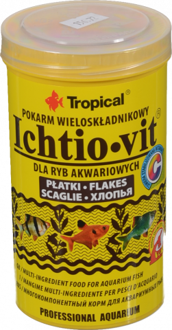 Корм дриб Tropical 100 г Ichtio-vit пластівці для усіх видів риб