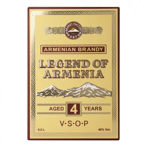 Бренді Легенда Вірменії 0,5 л кор. 4 роки