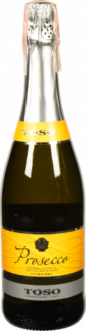 Вино ігристе Toso Prosecco Spumante Extra Dry DOC 0,75 л сух. біле