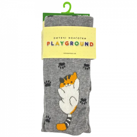 Колготки дит. Playground 0200 Kitten2 сірий, р. 104