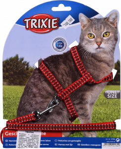 Повідець+шлея Trixie д/котів світловідб. 1,2х10 мм