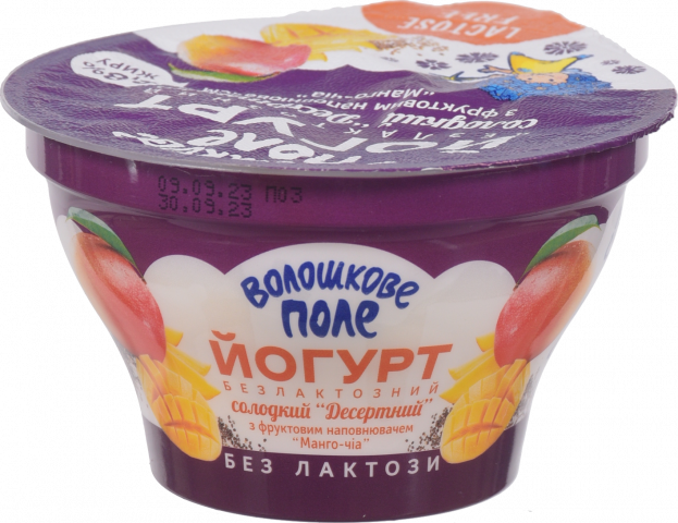 Йогурт Волошкове поле 2,8 140 г б/лактози манго-чіа