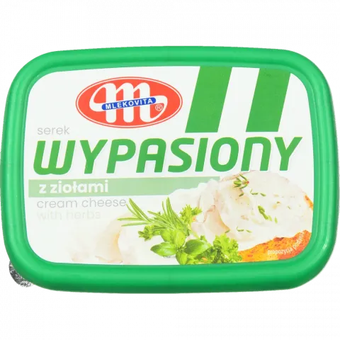 Сир вершковий Mlekovita 125г Випасьоне з травами (Польща)