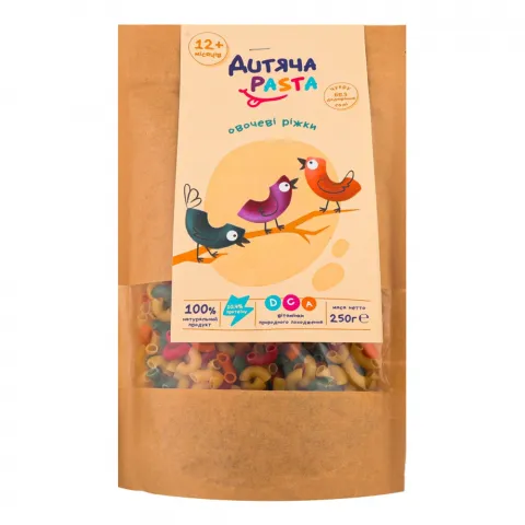 Макаронні вир. Дитяча Pasta 250 г Овочеві ріжки