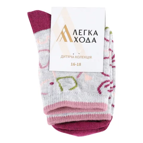 Шкарпетки дит. Легка Хода 9445 16-18 срібло меланж