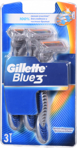 Станок дгоління Gillette Блю3 3 шт. одноразовий