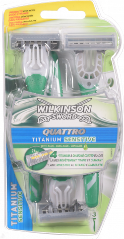Станок д/гоління однораз. Wilkinson Sword Quattro Titanium Sensitive 3 шт.