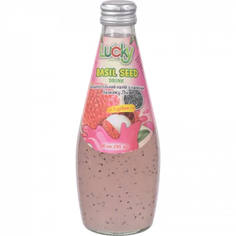 Напій б/алк. Lucky 290 мл Лічі з насінням базиліку