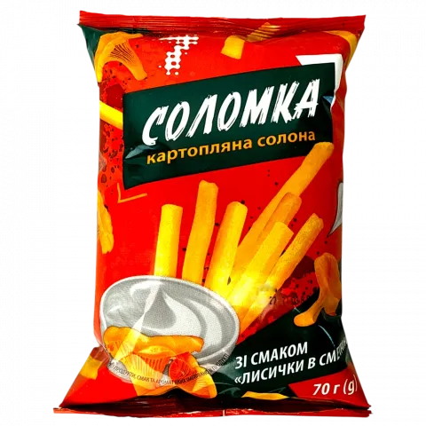 Соломка картопляна 7` 70 г зі смаком Лисички в сметані`