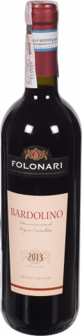 Вино Фолонарі Бардоліно 0,75 л сух. червон.