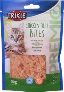 Ласощі д/котів Premio Chicken Filet Bites 50 г філе куряче сушене 42701