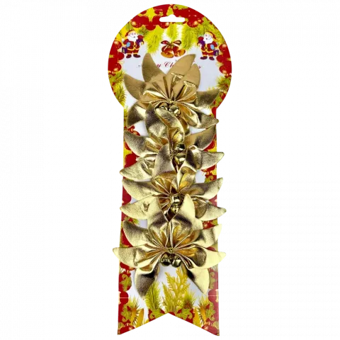 Набір бантів-квіток 4 шт 1311 золоті арт. WJX25-3310 9245 И818