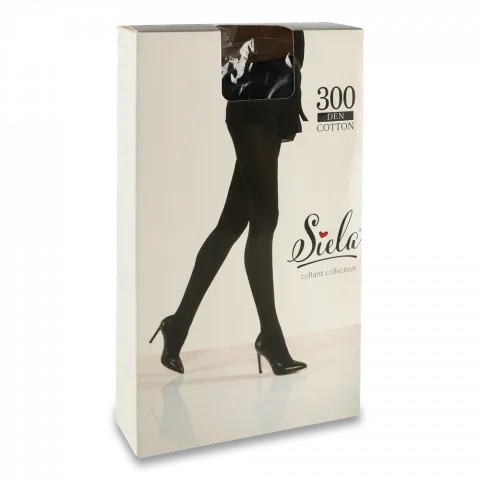 Колготи жін. Siela Cotton 300 nero-5