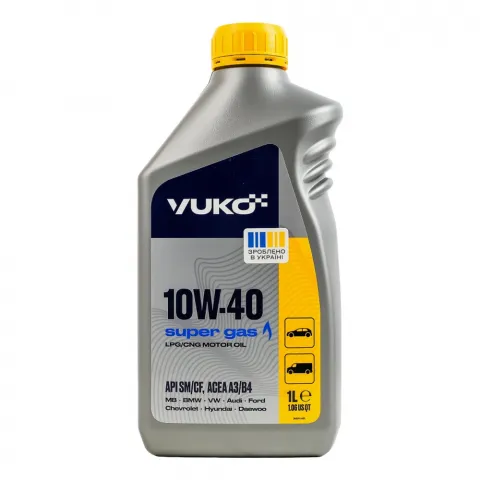 Олива моторна Yuko Super Gas 10W-40 API SМ/CF 1л
