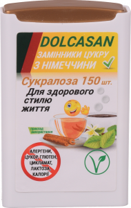 Замінник цукру Dolcasan 150 г таб. на основі Сукралози