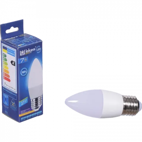 Лампа LED Іскра свічка жовта 7 Вт E27