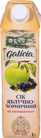Сік Galicia 1 л Яблучно-чорничний