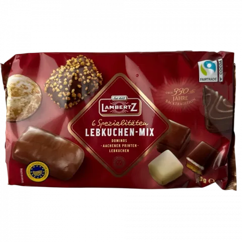 Пряники Lambertz 160 г імбирні асорті шоколаду (Німеччина)