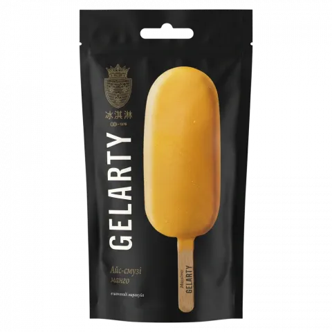 Морозиво Gelarty 80 г ескімо Айс-смузі манго в шоколаді маракуя
