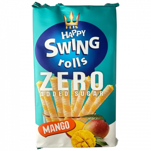 Трубочки ваф. FLIS 150г Happy Swing Манго б/цукру (Польща)