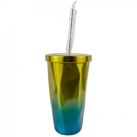 Стакан з кришкою 450 мл нерж. сталь арт. YD-2-16798 И290