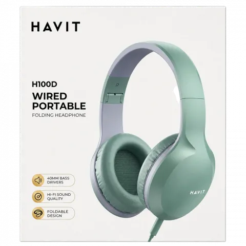 Навушники дротові з мікрофоном Havit HV-H100d чорні